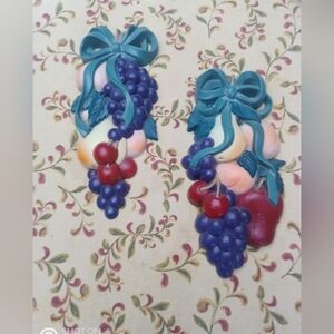 Burwood Plastics Home Interiors Fruit Wall Plaques 1990's